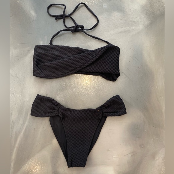 Anine Bing Swim Bikini Top And Bottom Black Poshmark